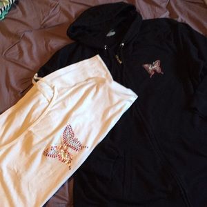 Black knit hoodie and Cami combo size 2628 By LB